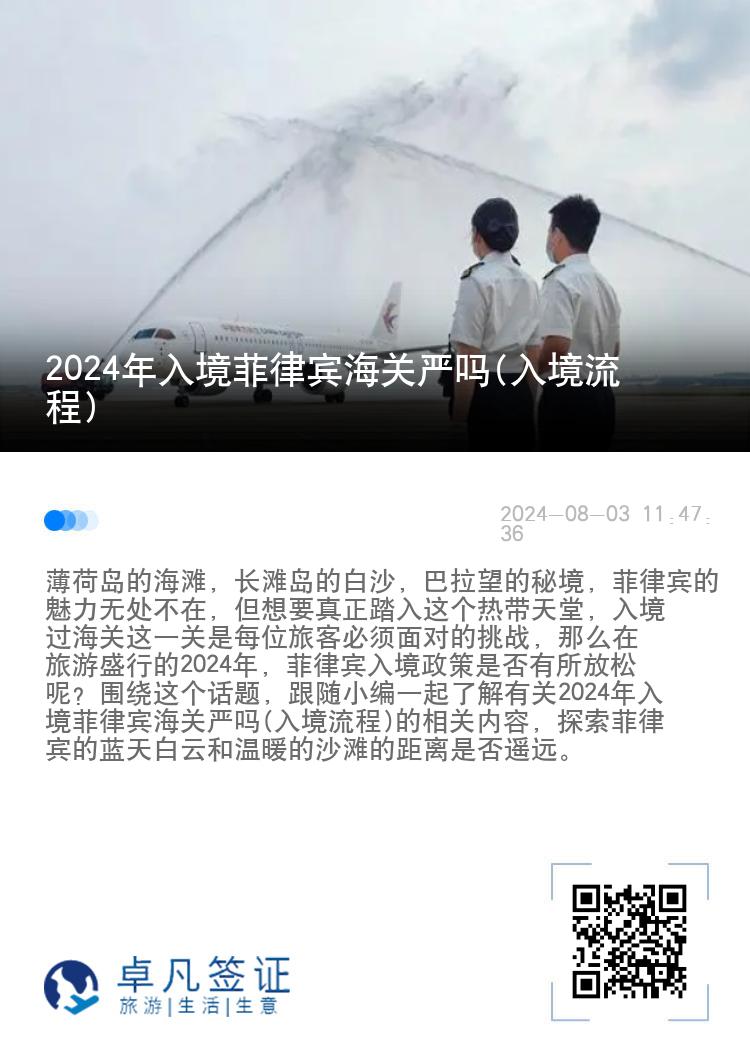 2024年入境菲律宾海关严吗(入境流程)