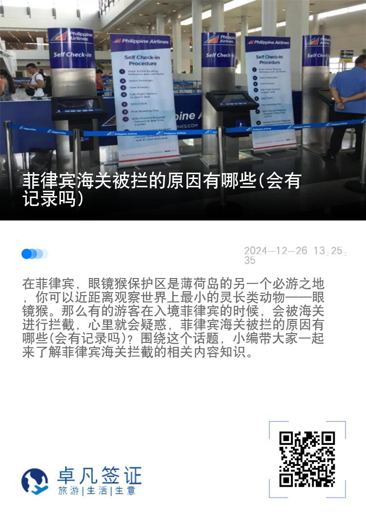 菲律宾海关被拦的原因有哪些(会有记录吗)